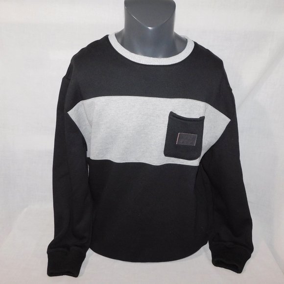 NKLS Mens XL Black Gray Crewneck Sweatshirt - Picture 1 of 11